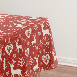 Toalha De Mesa Scandi Reindeer Hearts