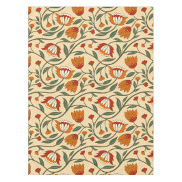 Toalha De Mesa Seamless floral pattern in beige background