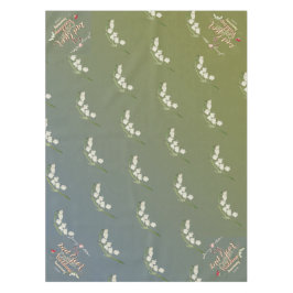 Toalha De Mesa segundo Algodão Casado Aniversário Lily do Vale