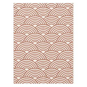 Toalha De Mesa Seigaiha Wave Rust Terracotta