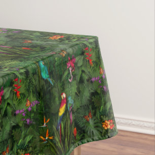 Toalha De Mesa Selva 🌺 🌴 🦜 Tablecloth