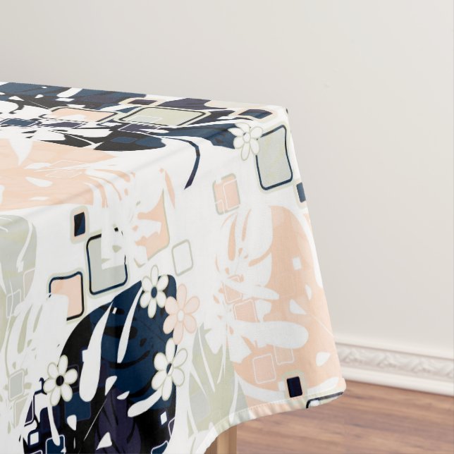 Toalha De Mesa Selva tropical sem costura folhas de monstera abdo (Posição Original)