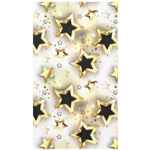 Toalha De Mesa Sem costura leve com estrelas douradas (Frente)