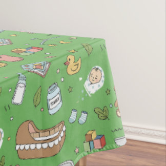Toalha de Mesa Sem Costura Urso Teddy Pato Pastel