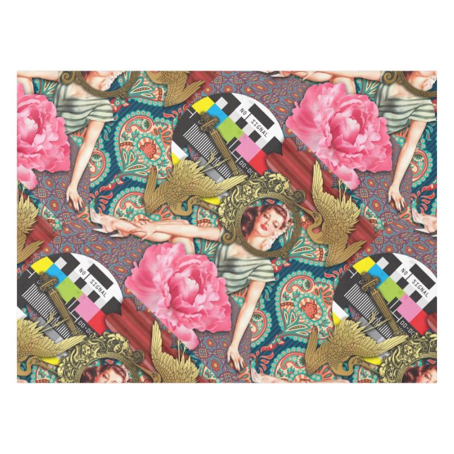 Toalha De Mesa Sem Sinal - Senhora Chateada (Frente (Horizontal))