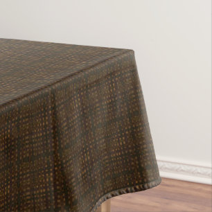 Toalha De Mesa Serapilheira rústica escura com fulgor dourado