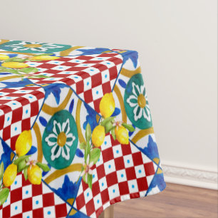 Toalha De Mesa Siciliana,majolica,azulejos,limões