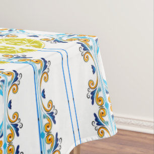 Toalha De Mesa Siciliano,estilo italiano,padrão majolica