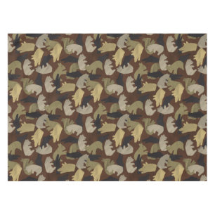Toalha De Mesa Silhouette Animal Camouflage Brown