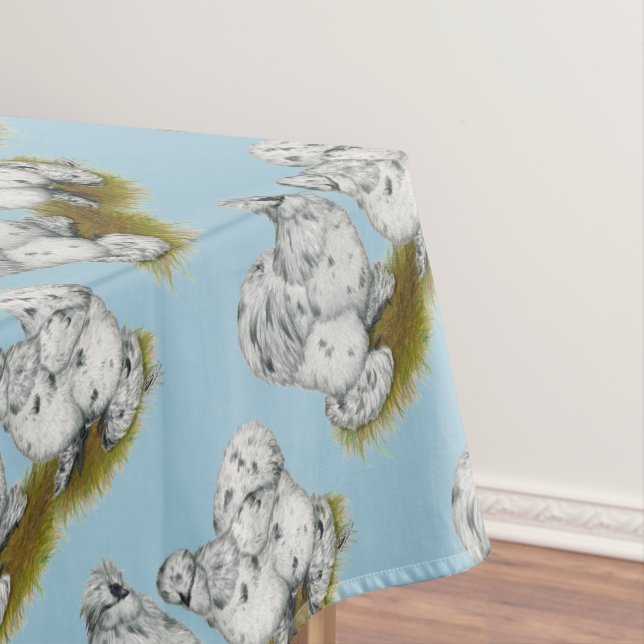 Toalha De Mesa Silkie Bantam Splash Chickens (Posição Original)