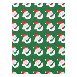 Toalha De Mesa Silly goofy Santa Claus cartoon face