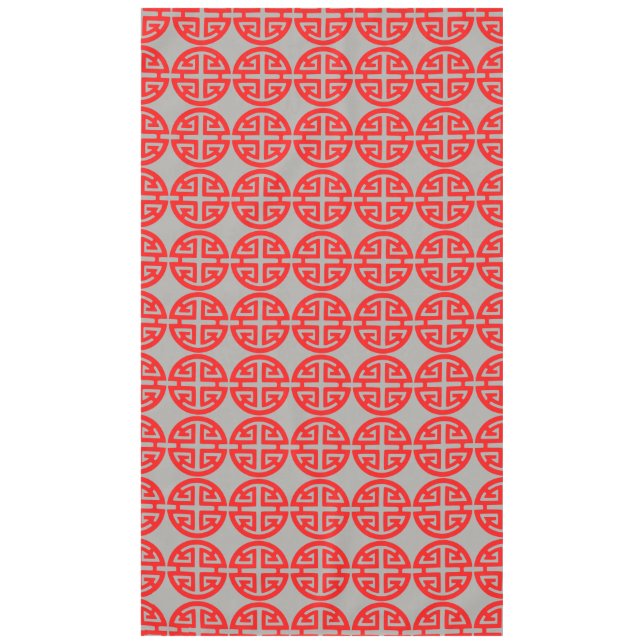 Toalha De Mesa Símbolo de prosperidade chinês vermelho (Frente)