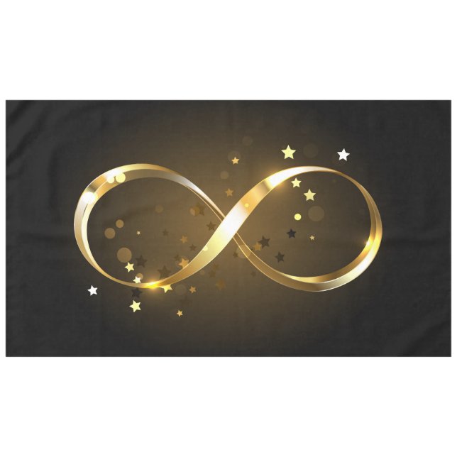 Toalha De Mesa Símbolo Infinity do ouro (Frente (Horizontal))