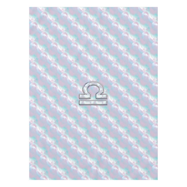 Toalha De Mesa Símbolo Libra Mãe de Estilo Pérola (Frente)