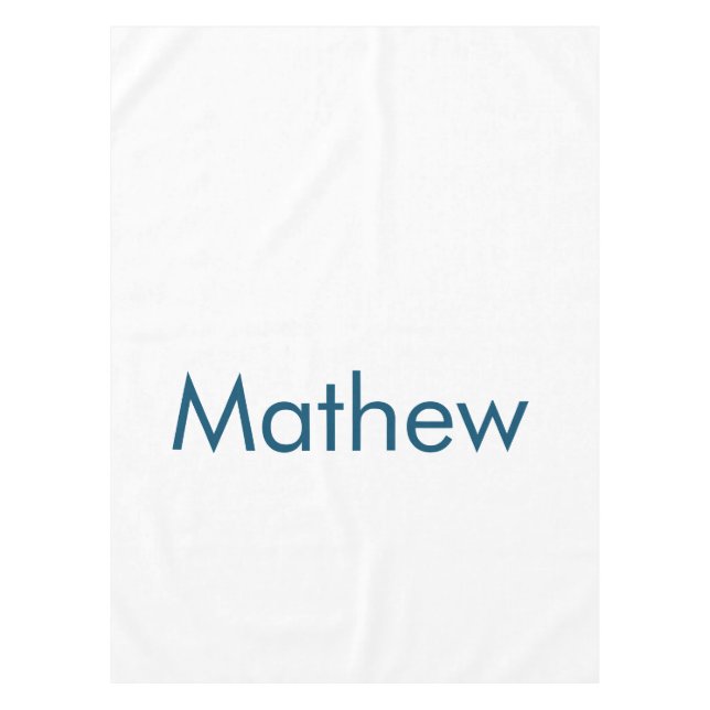 Toalha De Mesa simple initial letter monogram add your name lett  (Frente)