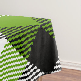 Toalha De Mesa Simples Xadrezes Tartan Neon Green