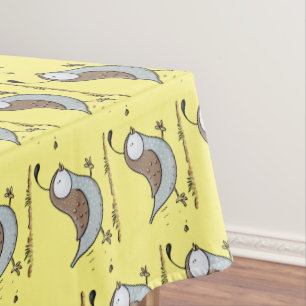 Toalha De Mesa Simulação de desenho animado da codorniz californi