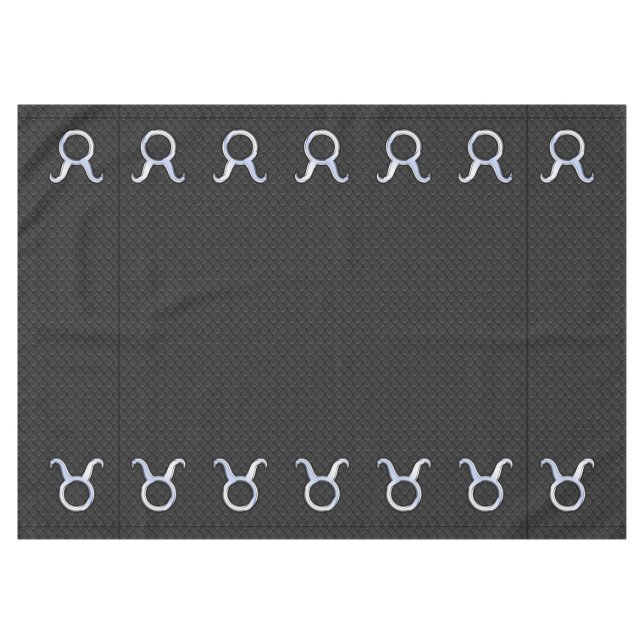Toalha De Mesa Sinal de Touro Moderno Cromado (Frente (Horizontal))