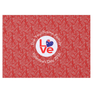 Toalha De Mesa Sinalizador australiano Red LOVE