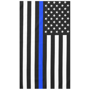Toalha De Mesa Sinalizador da Polícia de Linha Azul-Fino