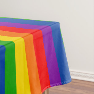 Toalha De Mesa Sinalizador do Orgulho LGBTQ+ Arco-Íris, Cores Org