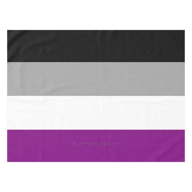 Toalha De Mesa SlipperyJoe's asexual pride flag emphasizing inclu (Frente (Horizontal))
