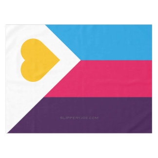 Toalha De Mesa SlipperyJoe's tricolor polyamory pride flag three 