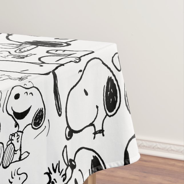 Toalha De Mesa Snoopy Smile Giggle Laugh Pattern (Posição Original)