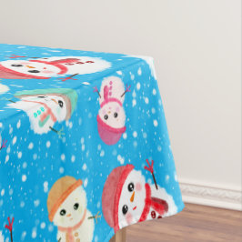 Toalha De Mesa Snowball e Snowman Blue 2