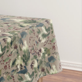 Toalha De Mesa Snowy Pines e Red Berries Taupe Tablecloth