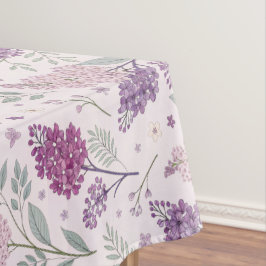 Toalha De Mesa Soft Pink and Purple Lilac Floral Pattern  