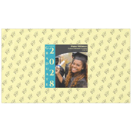 Toalha De Mesa Soft Yellow Modern Graduation Photo Cap Pattern