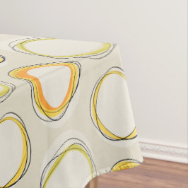 Toalha De Mesa Solar Eclipse Mid-Century Modern - Black lines