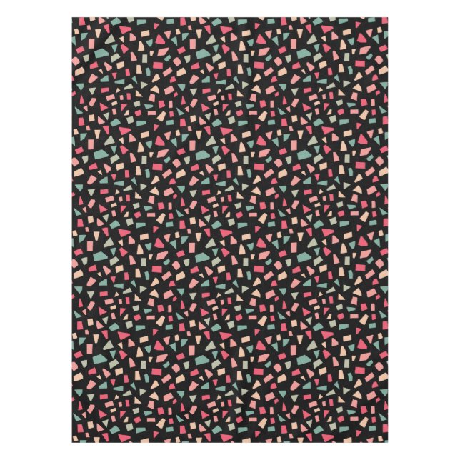 Toalha De Mesa Sombreamentos - Cores 01 - a Preto (Frente)