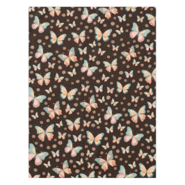 Toalha De Mesa Sonhos boêmicos com borboletas e flores.