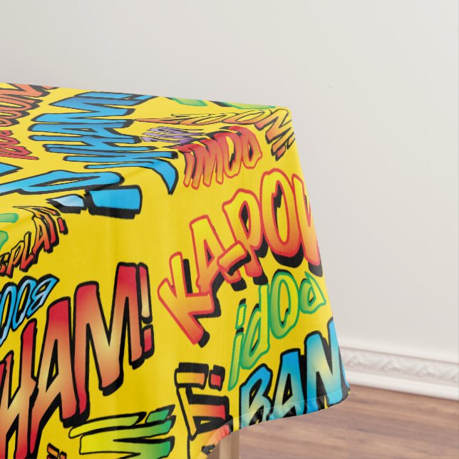 Toalha De Mesa Sons de Arte Pop de Quadrinhos (Posição Original)