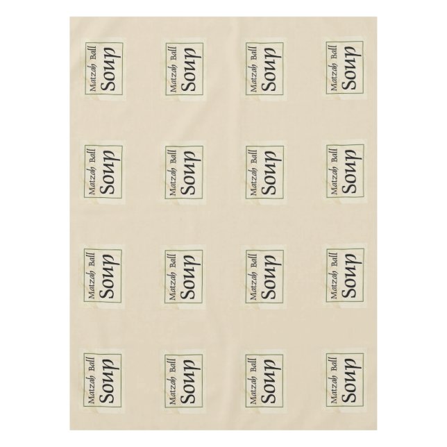 Toalha De Mesa Sopa da bola do Matzah (Frente)