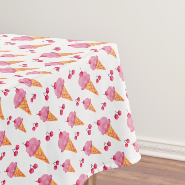 Toalha De Mesa Sorvetes e cerejas (Posição Original)