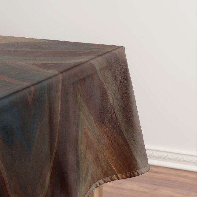 Toalha De Mesa Southwest Brown Chevron (Posição Original)