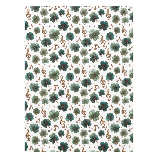 Toalha De Mesa St. Patrick’s Day Musical Shamrock (Frente)