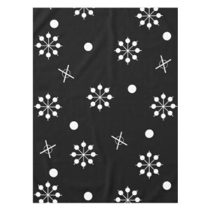Toalha De Mesa Starbursts de Idade Atômica Preto Branco 2