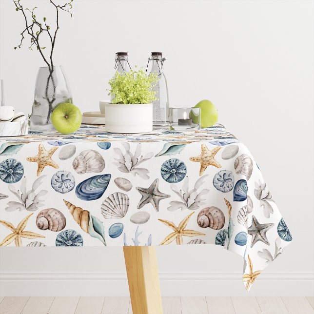 Toalha De Mesa Starfish E Seashell Patterno (Criador carregado)