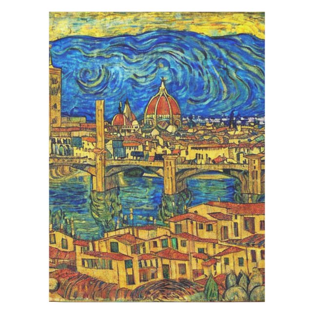 Toalha De Mesa Starry Starry Night Florence Itália (Frente)