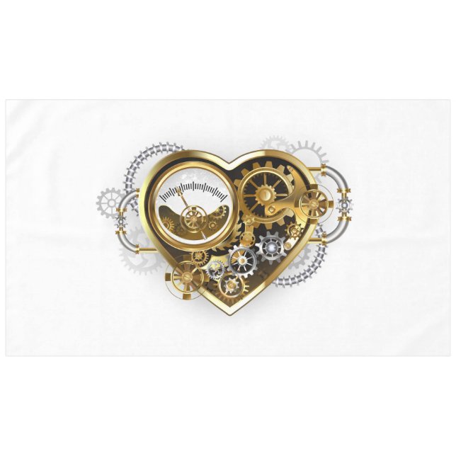 Toalha De Mesa Steampunk Heart with a Manometer (Frente (Horizontal))