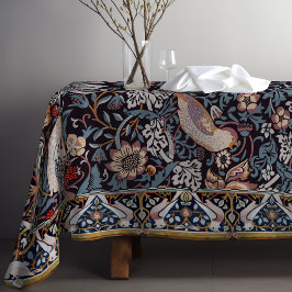 Toalha De Mesa Strawberry Thief Blue William Morris