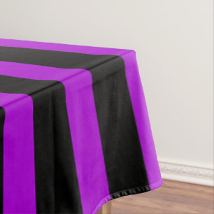 Toalha De Mesa Stripes Roxo e Preto  