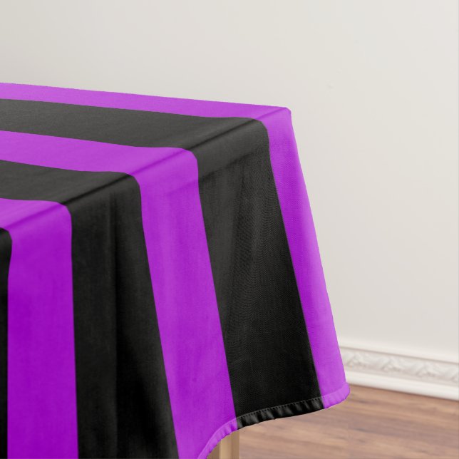 Toalha De Mesa Stripes Roxo e Preto | (Posição Original)