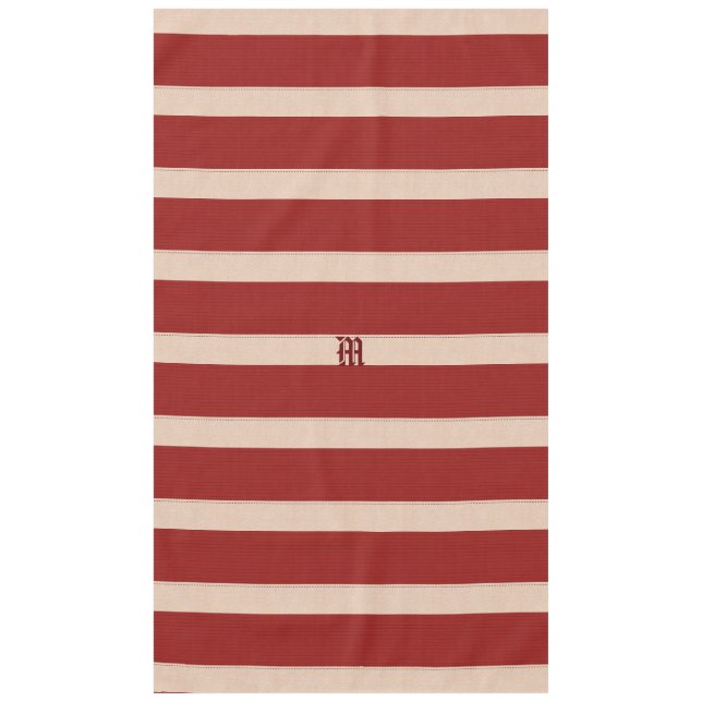 Toalha De Mesa Stripes Vermelhas Brilhantes (Frente)