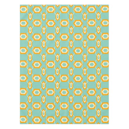 Toalha De Mesa Stylized geometric pattern in bold orange hexagon