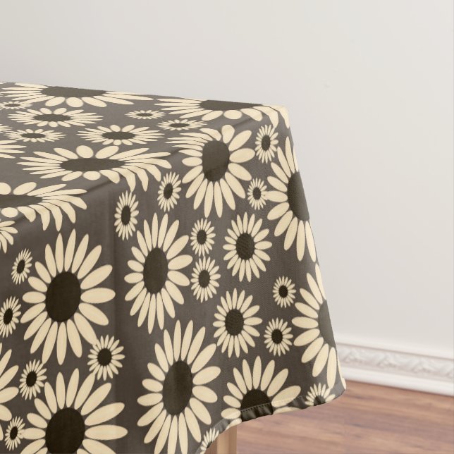 Toalha De Mesa Suave Florais Empress Marrom Imperatriz (Posição Original)